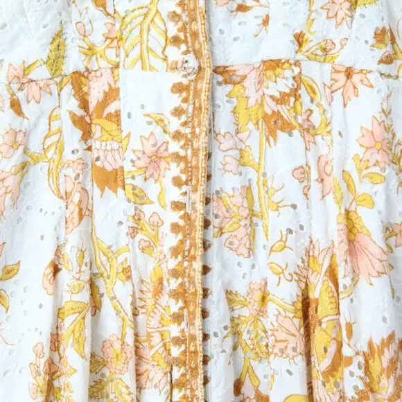 HEMANT AND NANDITA Tora Long Belt Buckle Dress in Off White - Picture 8 of 11